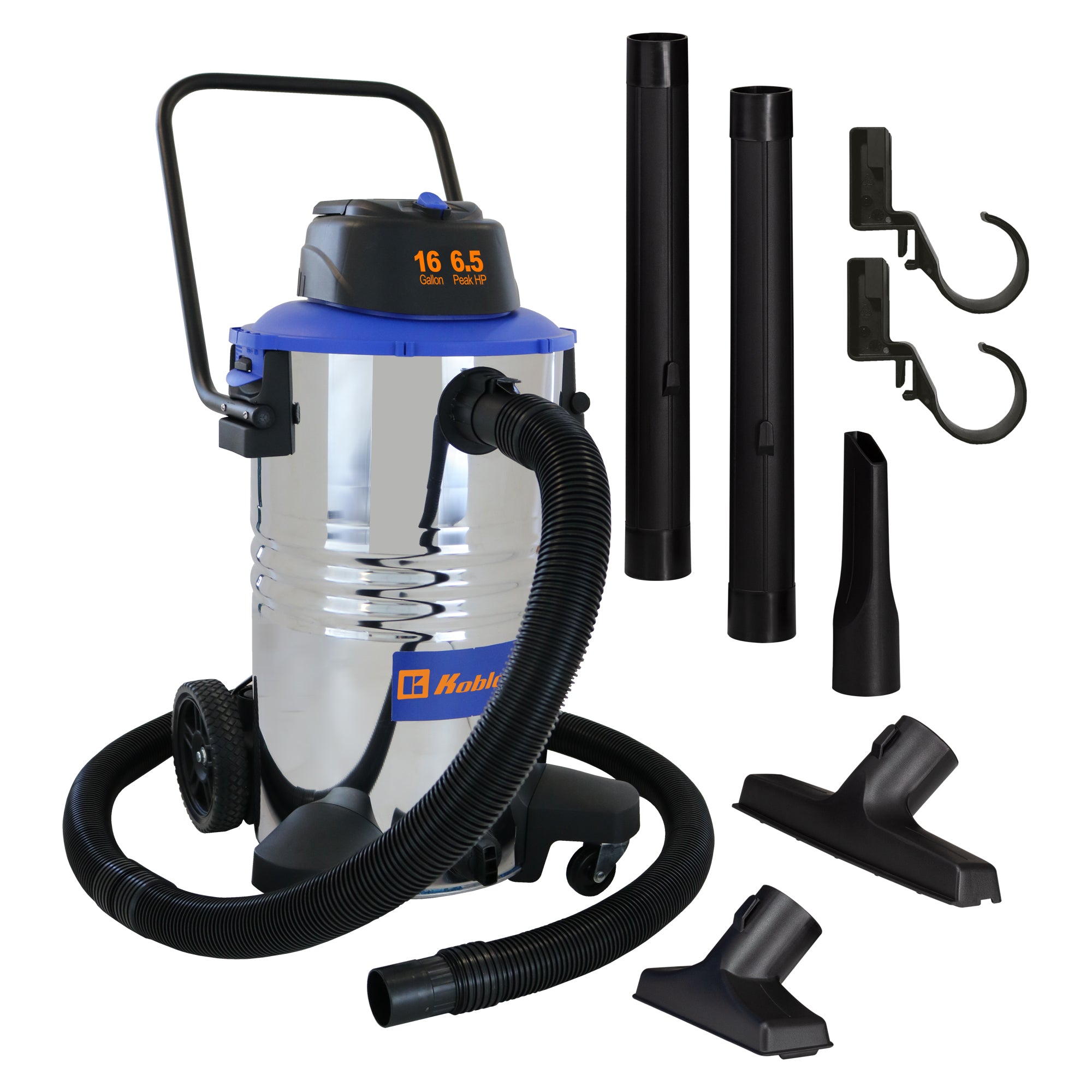 16 Gallon 6.5 PHP Stainless Steel Wet Dry Vacuum WD-16 L314 SSH