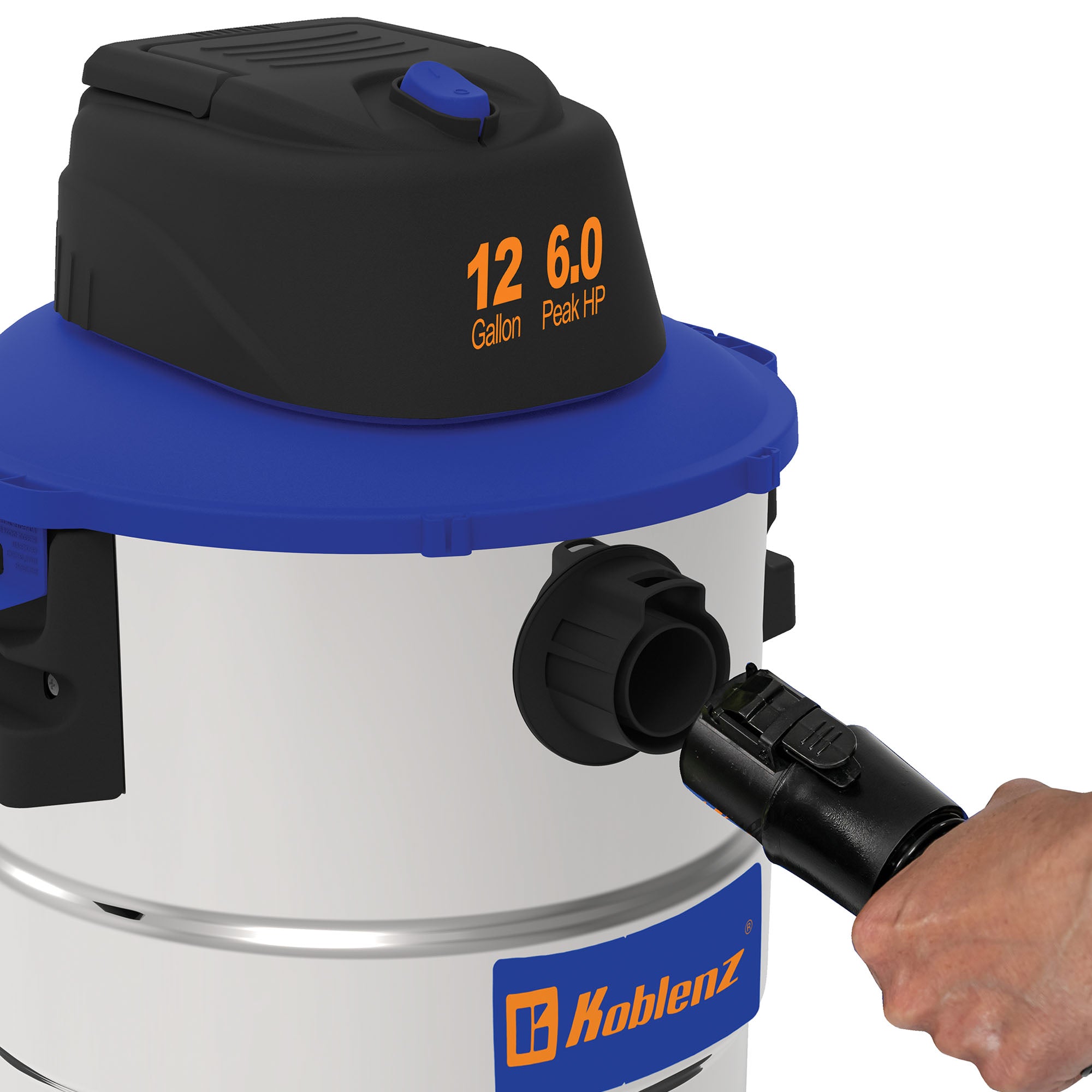 12 Gallon 6.0 PHP Stainless Steel Wet Dry Vacuum WD-12 L314 SS