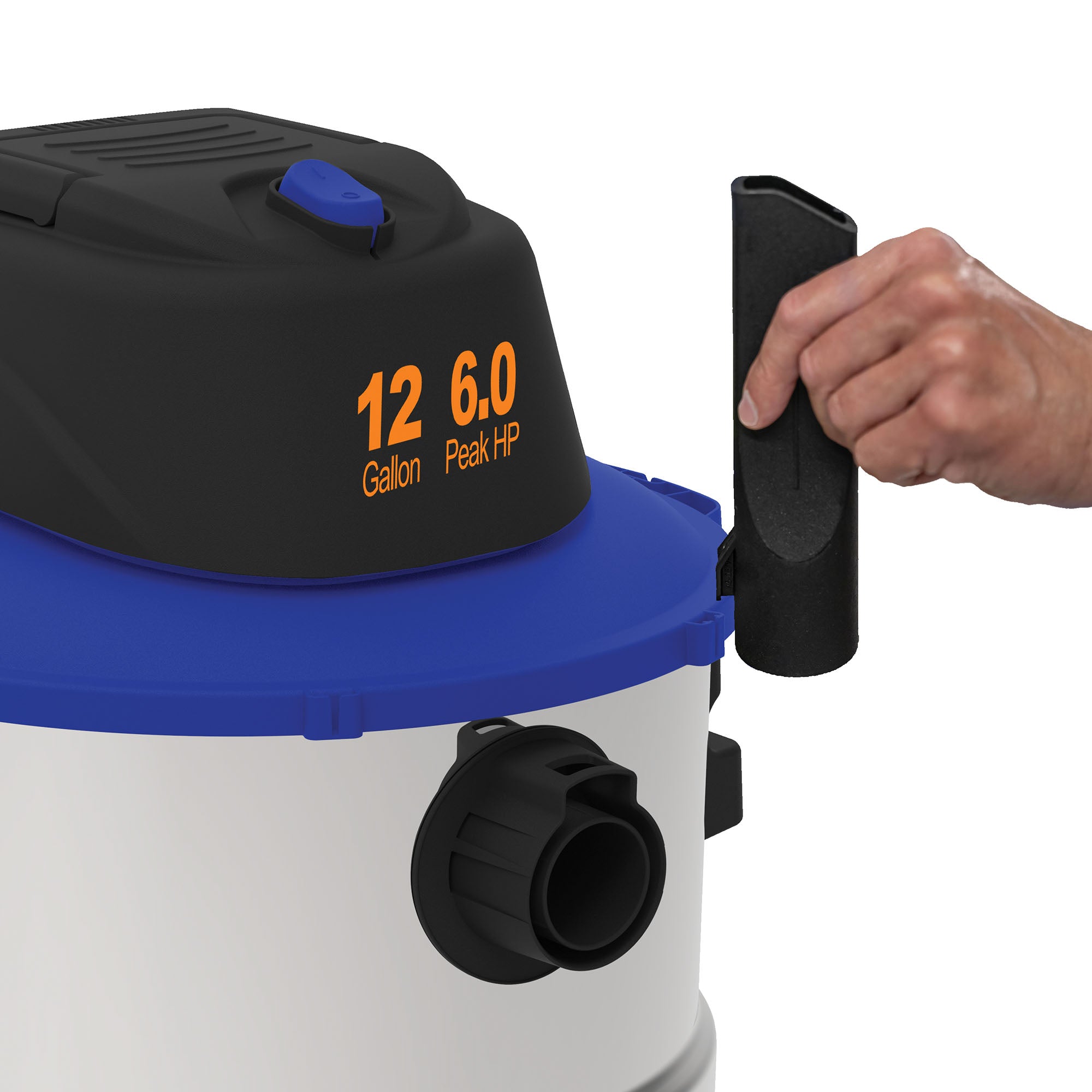 12 Gallon 6.0 PHP Stainless Steel Wet Dry Vacuum WD-12 L314 SS