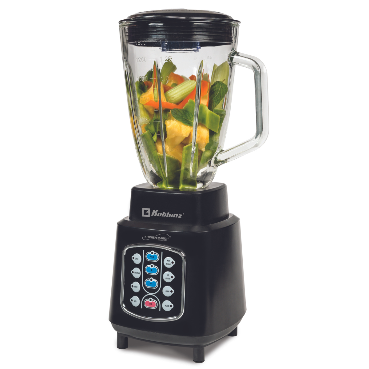 Easy Touch Blender 51 Oz Glass Jar Black LKM-8510 EVN