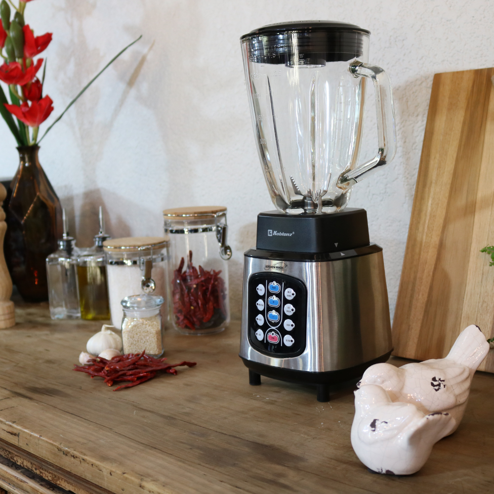 Easy Touch Blender 51 Oz Glass Jar Stainless Steel LKM-8510 EVI