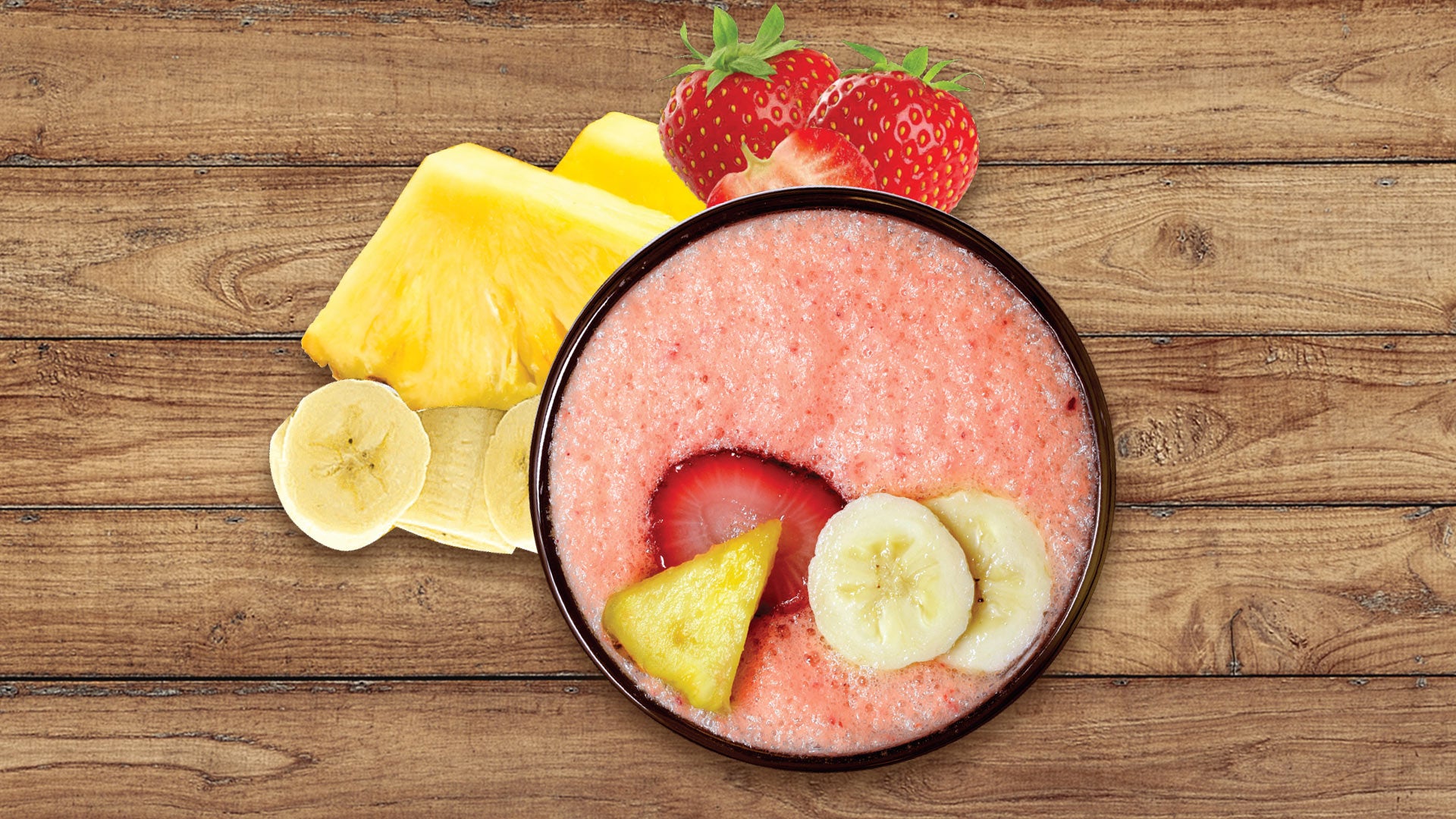 Strawberry Smoothie with Pineapple