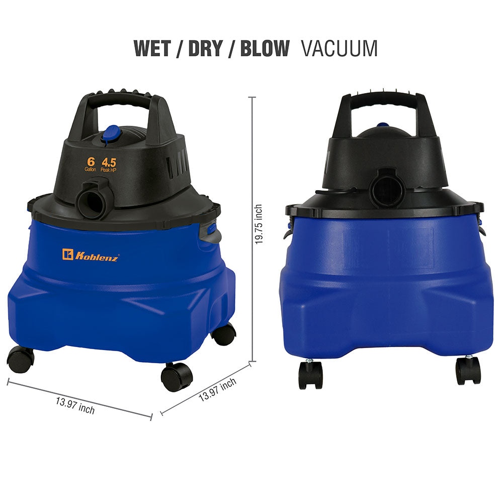 6 Gallon 4.5 PHP Wet Dry Vacuum WD-6 L212