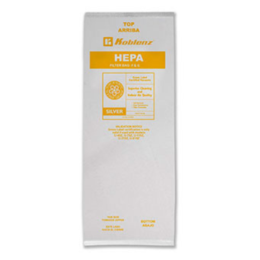 F&G HEPA microfiltration disposable paper bags